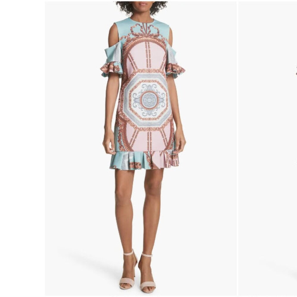 Ted Baker Norahe Veersailles Cold Shoulder Frill Dress